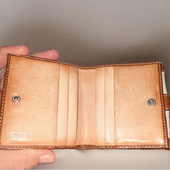 Coach Cream Leather Large Shoulder Bag Soho Double Front Pocket  With Wallet - Picture 9 of 10